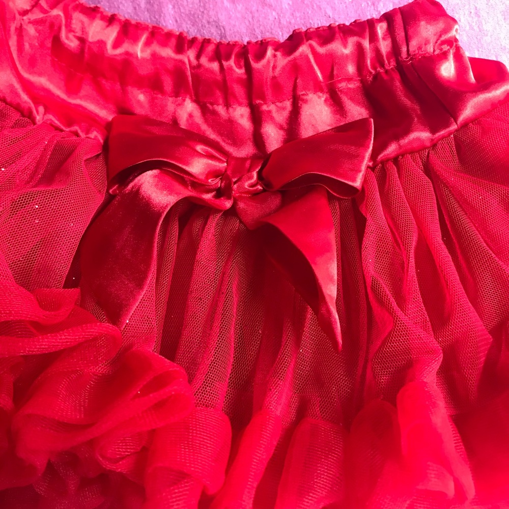 Red tutu for little girls size XS